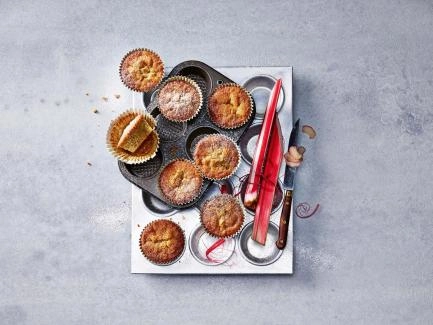 Rhabarber-Reismehl-Muffins